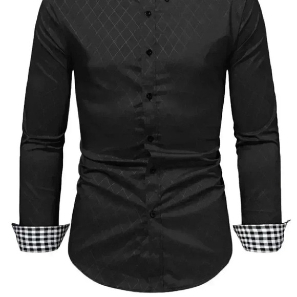 Black Mens Dress Shirt - Picture 2 of 6